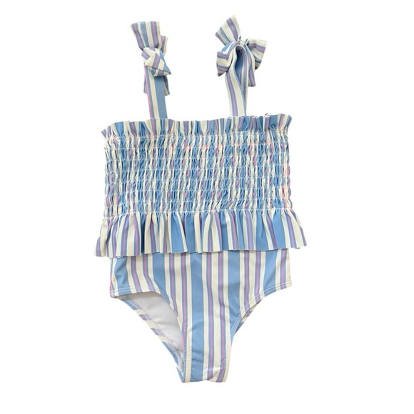 Habitual Kids Blue and Purple Striped One Piece - Picture 1 of 3